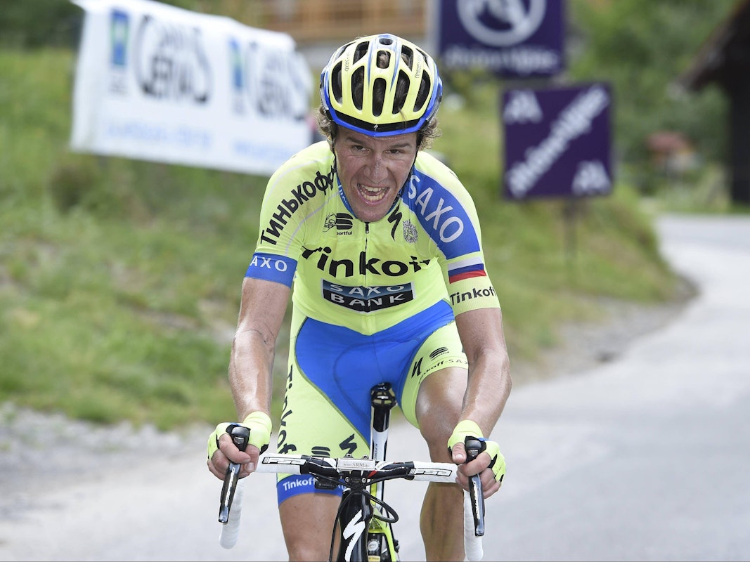 Chris Anker Sörensen angestrengt auf einem Rennrad