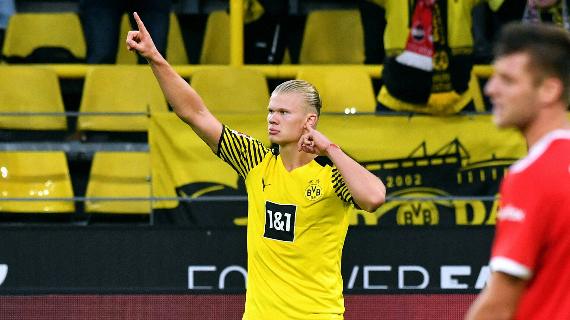 Erling Haaland bejubelt seinen Treffer zum 4:2 gegen Union Berlin.