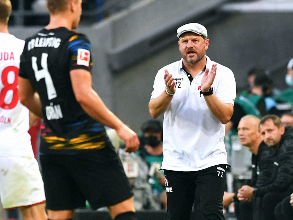 Steffen Baumgart während des Spiels zwischen dem 1. FC Köln und RB Leipzig