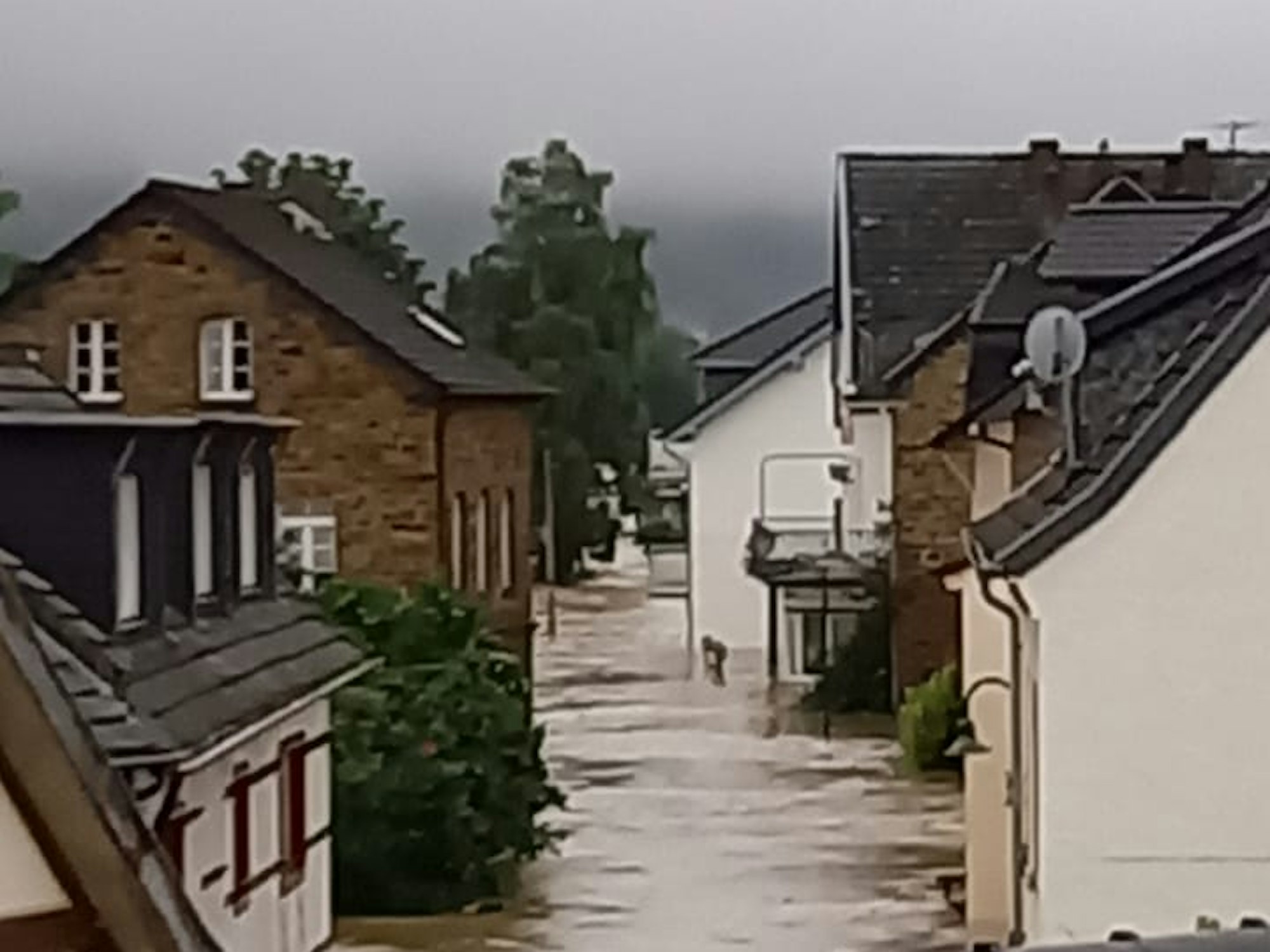 Flutstrom in Dernau am 15.7.2021