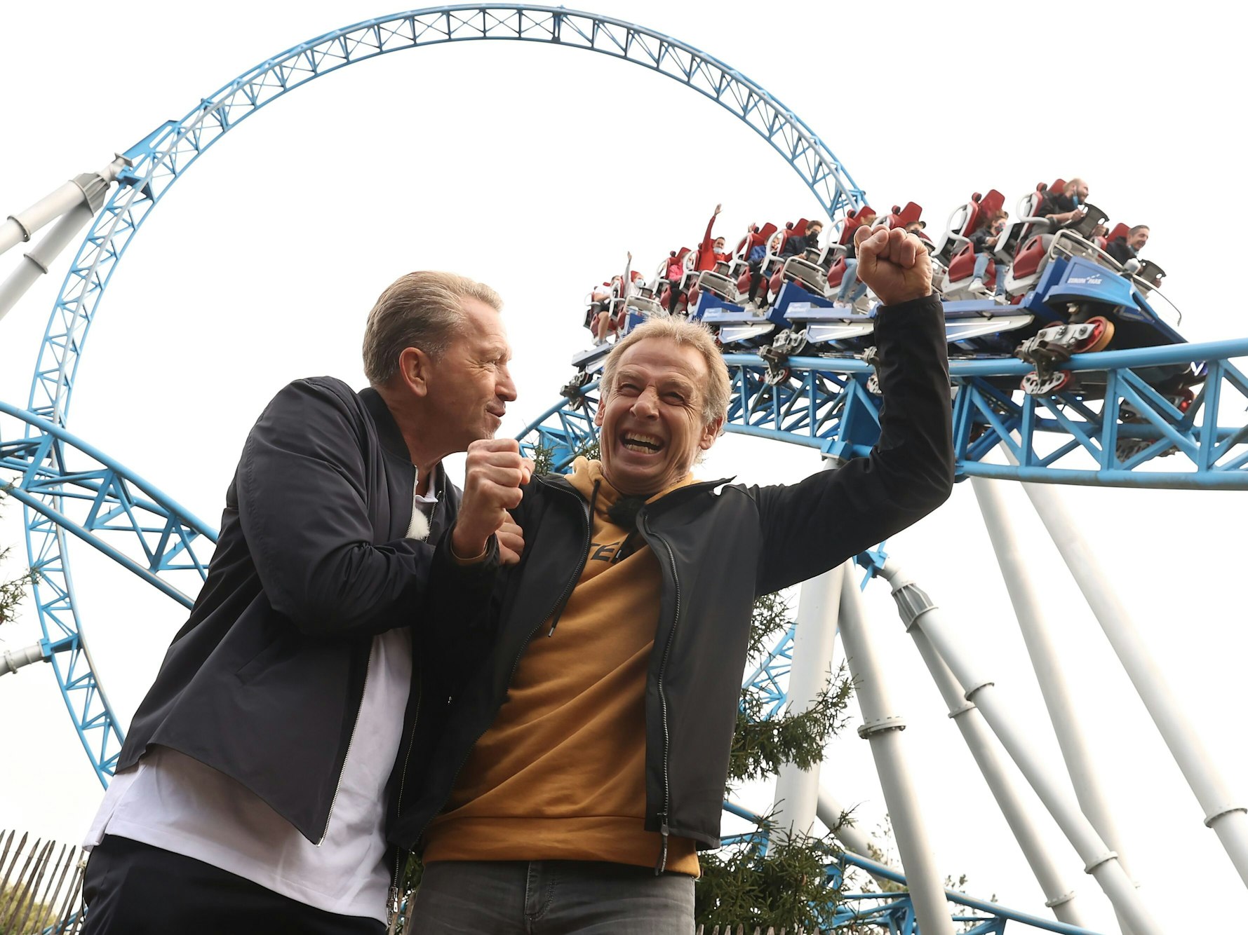 Andreas Köpke und Jürgen Klinsmann beim Treffen der Europameister von 1996 im Europapark in Rust.