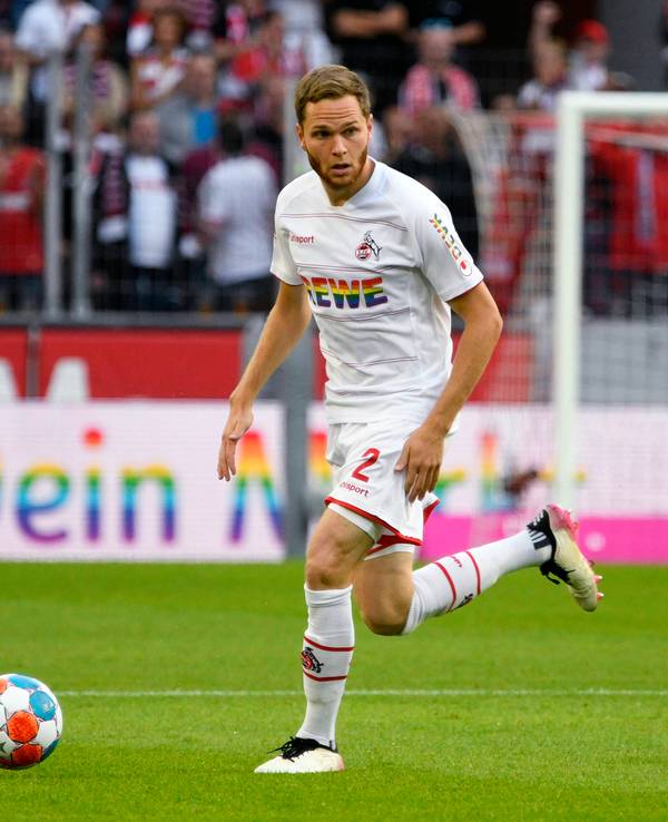 FC-Spieler Benno Schmitz während des Spiels gegen RB Leipzig.