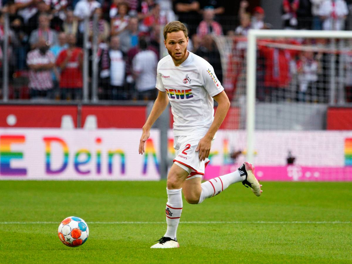 FC-Spieler Benno Schmitz während des Spiels gegen RB Leipzig.