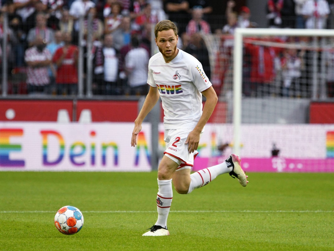 FC-Spieler Benno Schmitz während des Spiels gegen RB Leipzig.