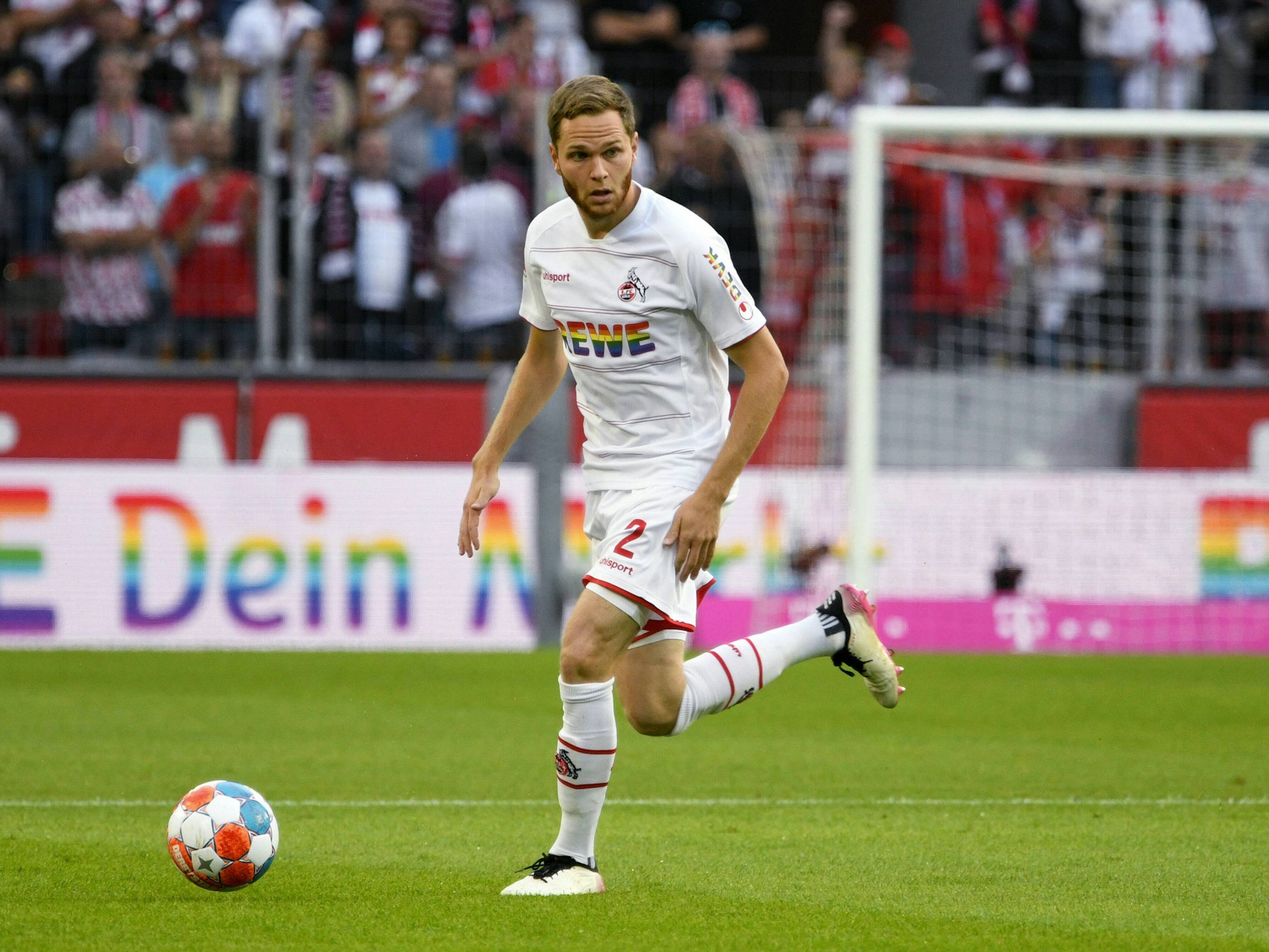 FC-Spieler Benno Schmitz während des Spiels gegen RB Leipzig.