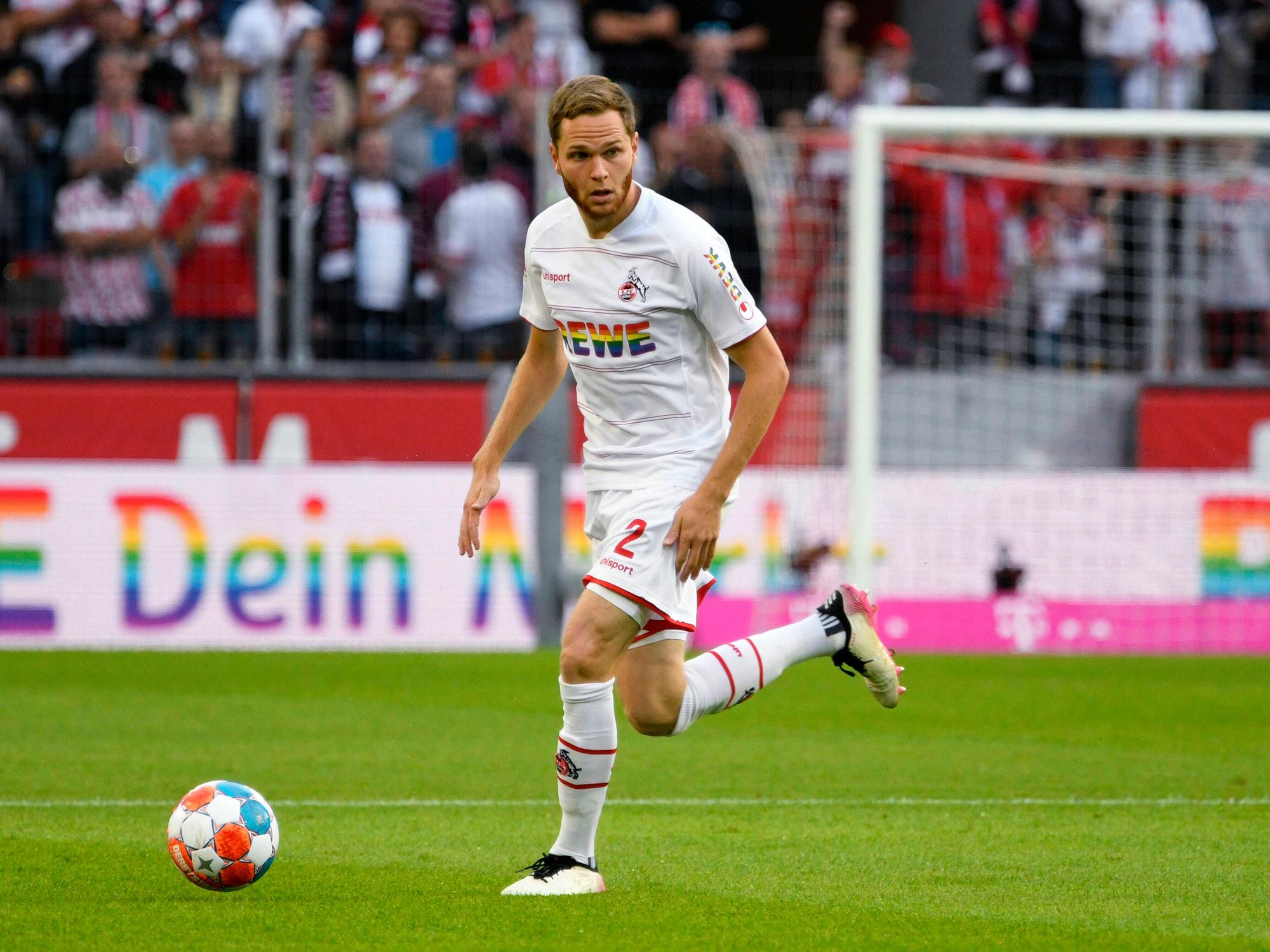 FC-Spieler Benno Schmitz während des Spiels gegen RB Leipzig.