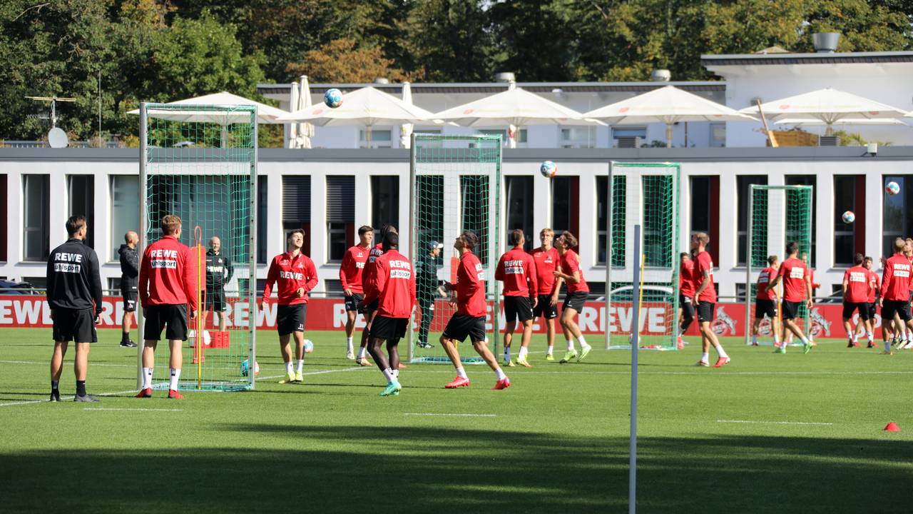 Der 1. FC Köln trainiert am Geißbockheim.