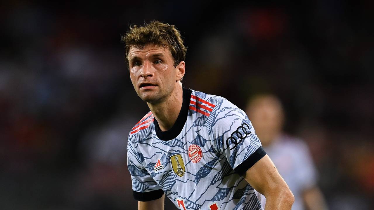 Thomas Müller während des Spiels beim FC Barcelona