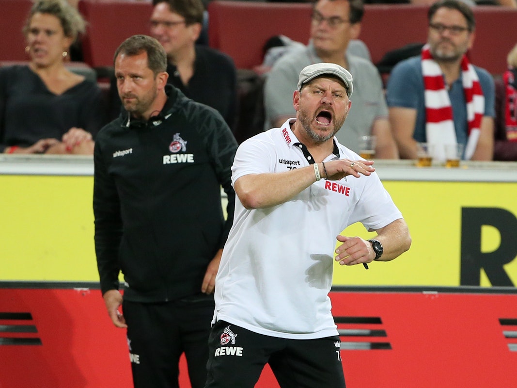 Steffen Baumgart trainiert den 1. FC Köln gegen RB Leipzig.