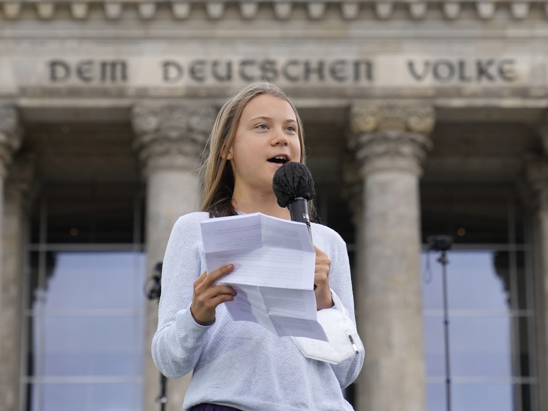 Greta Thunberg spricht am Freitag (24. September) vor dem Bundestag in Berlin.