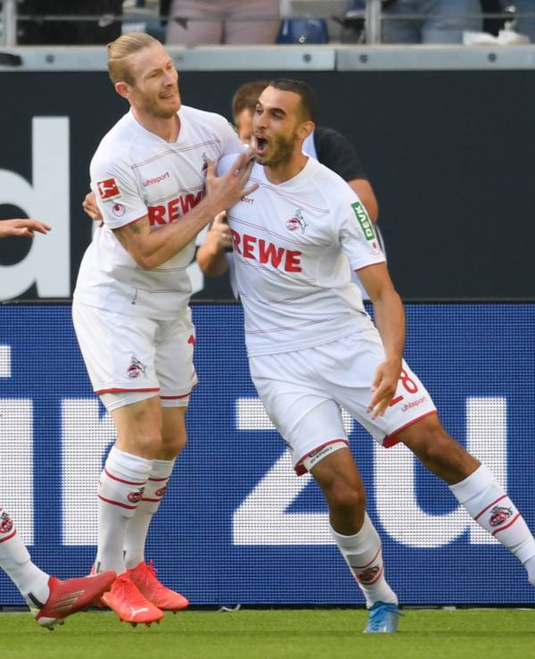 Ellyes Skhiri bejubelt sein Tor gegen Eintracht Frankfurt.
