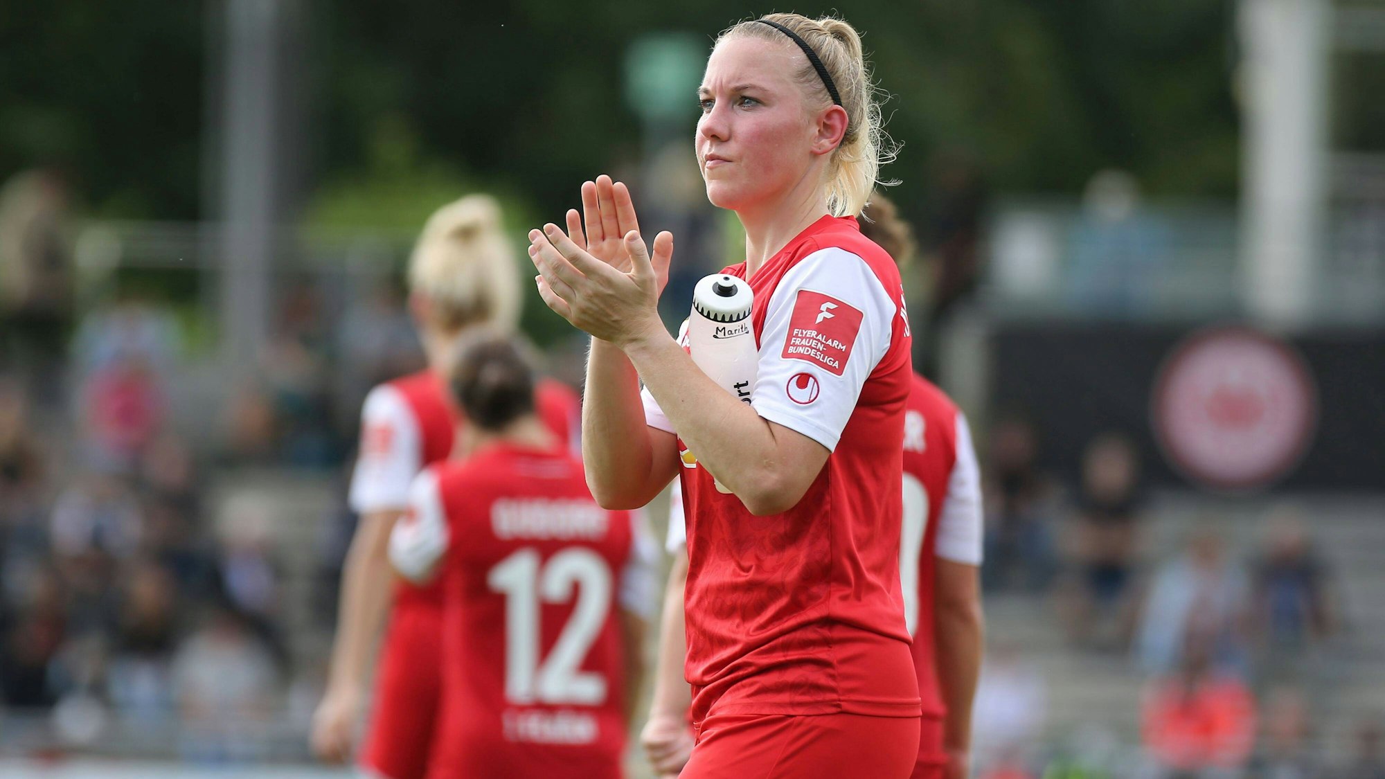 Marith Müller-Prießen spielt für den 1. FC Köln gegen Eintracht Frankfurt.