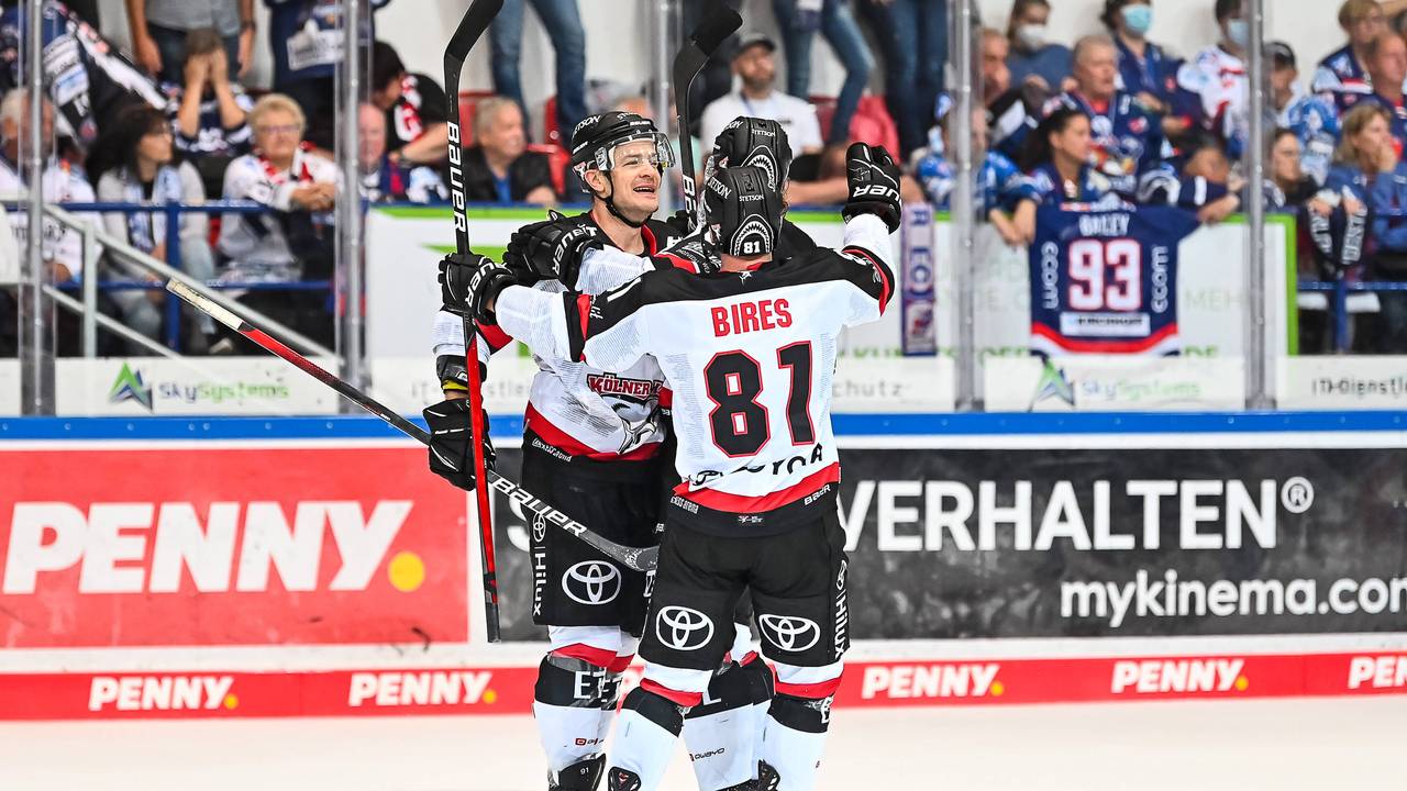 Torjubel: Andreas Thuresson 36, Kölner Haie und Moritz Müller 91