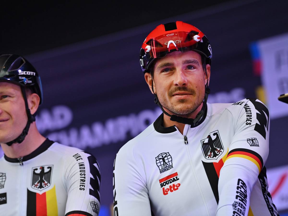 John Degenkolb (r) aus Deutschland bei der Rad-WM.