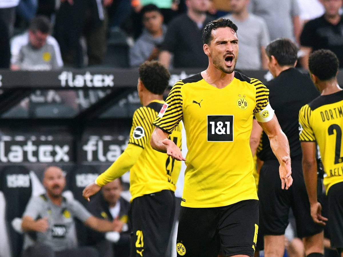 Mats Hummels spielt für Borussia Dortmund gegen Borussia Mönchengladbach.