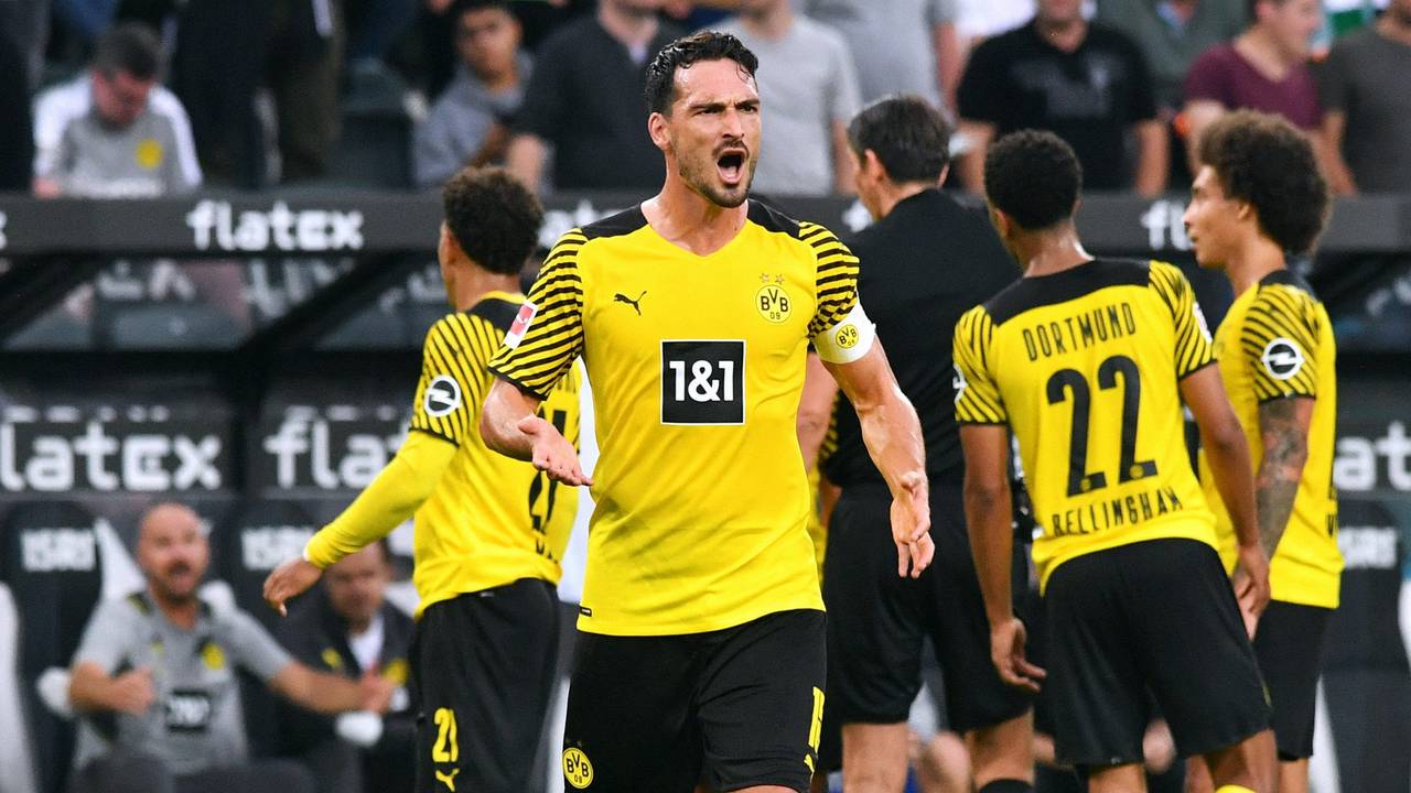 Mats Hummels spielt für Borussia Dortmund gegen Borussia Mönchengladbach.