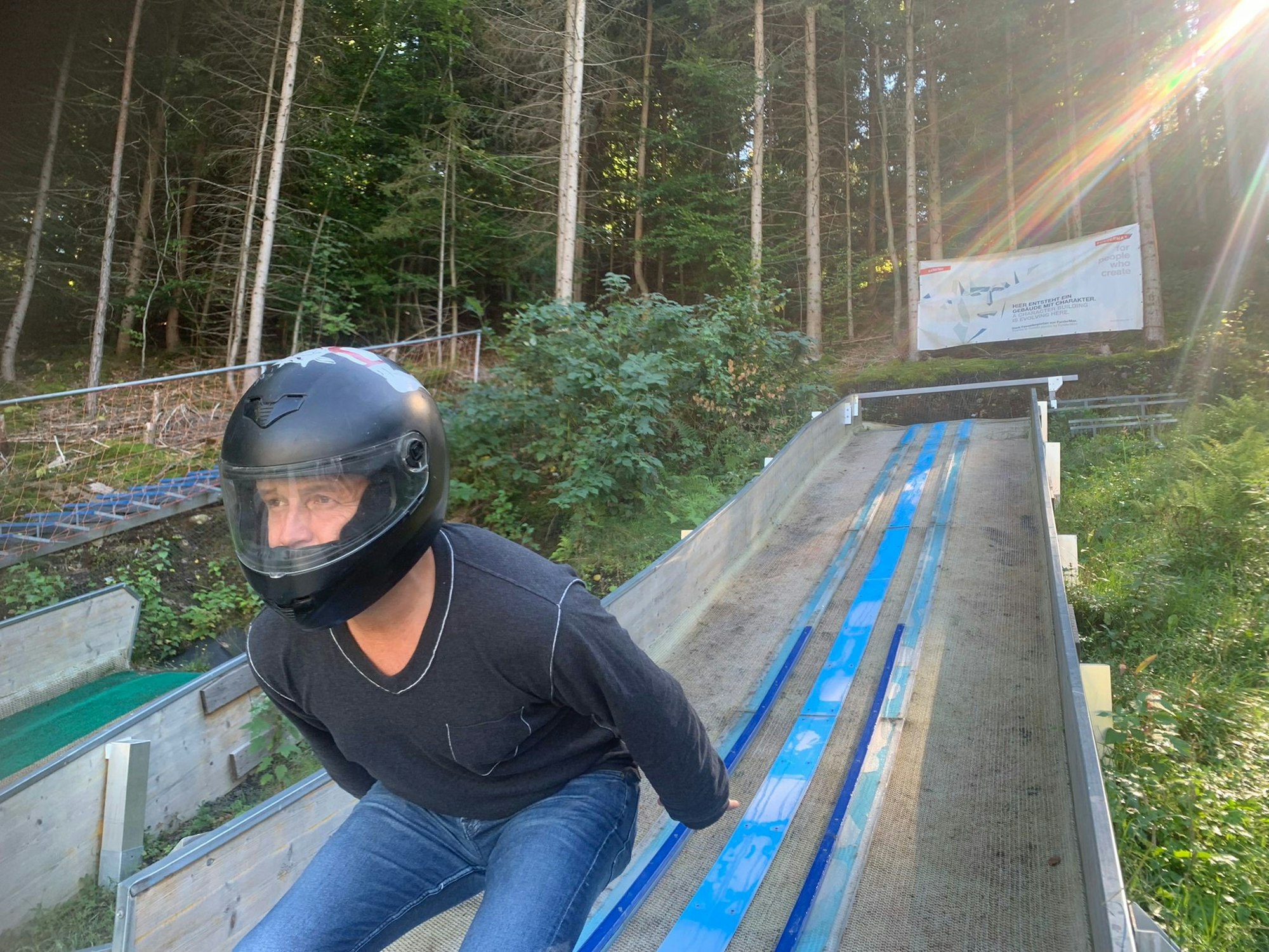Dirk Lottner beim Skispringen