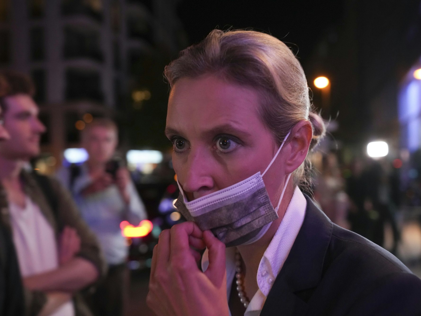 AfD-Funktionärin Alice Weidel am Abend der Bundestagswahl 2021