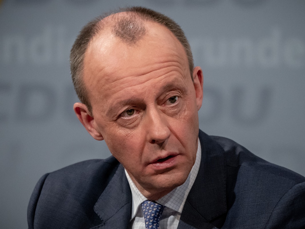 Friedrich Merz (hier im Januar 2021) geriet bei einem Partei-Treffen der CDU mit Ralph Brinkhaus heftig aneinander.