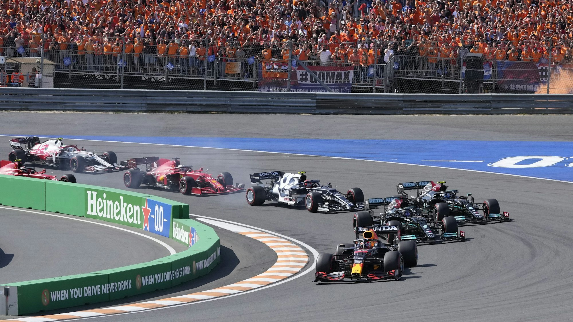 Das Fahrerfeld der Formel 1 am 5. September beim Grand Prix in Zandvoort.