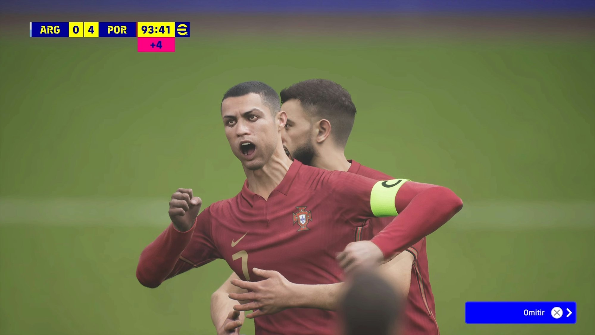 Eine Sequenz aus dem Spiel eFootball, Nachfolger des Videospiels Pro Evolution Soccer, zeigt einen lieblos animierten Cristiano Ronaldo beim Torjubel.