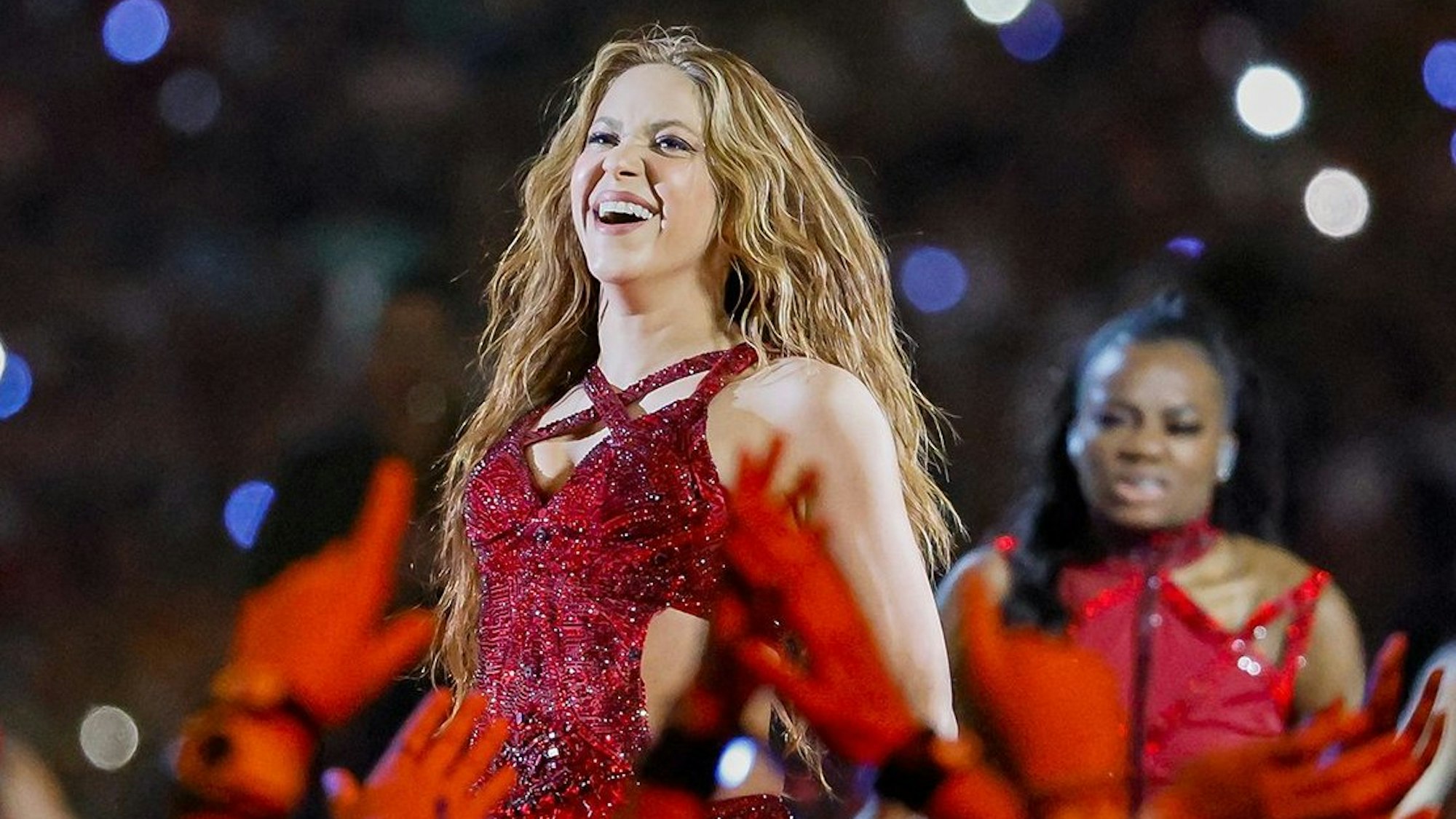 Die Sängerin Shakira tritt in der Halbzeit des Super Bowl LIV auf.