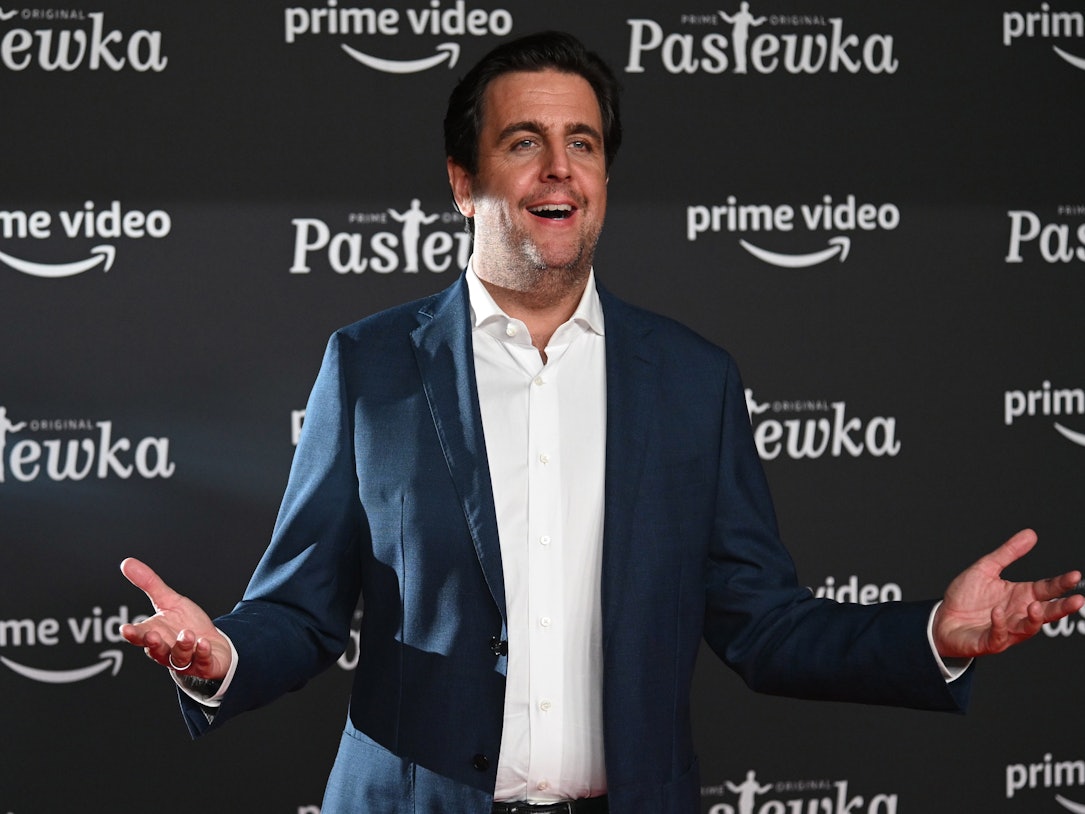 Der Schauspieler Bastian Pastewka kommt am 23.01.2019 zur Premiere der neuen Staffel der Comedy-Serie "Pastewka".