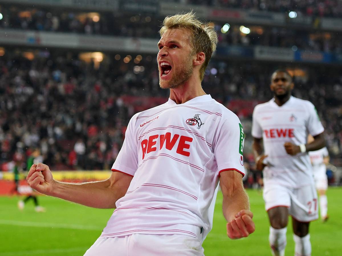 Sebastian Andersson jubelt für den 1. FC Köln.