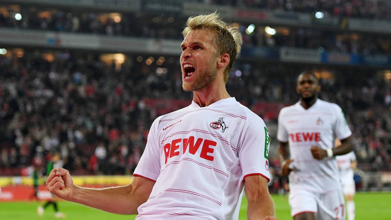 Sebastian Andersson jubelt für den 1. FC Köln.