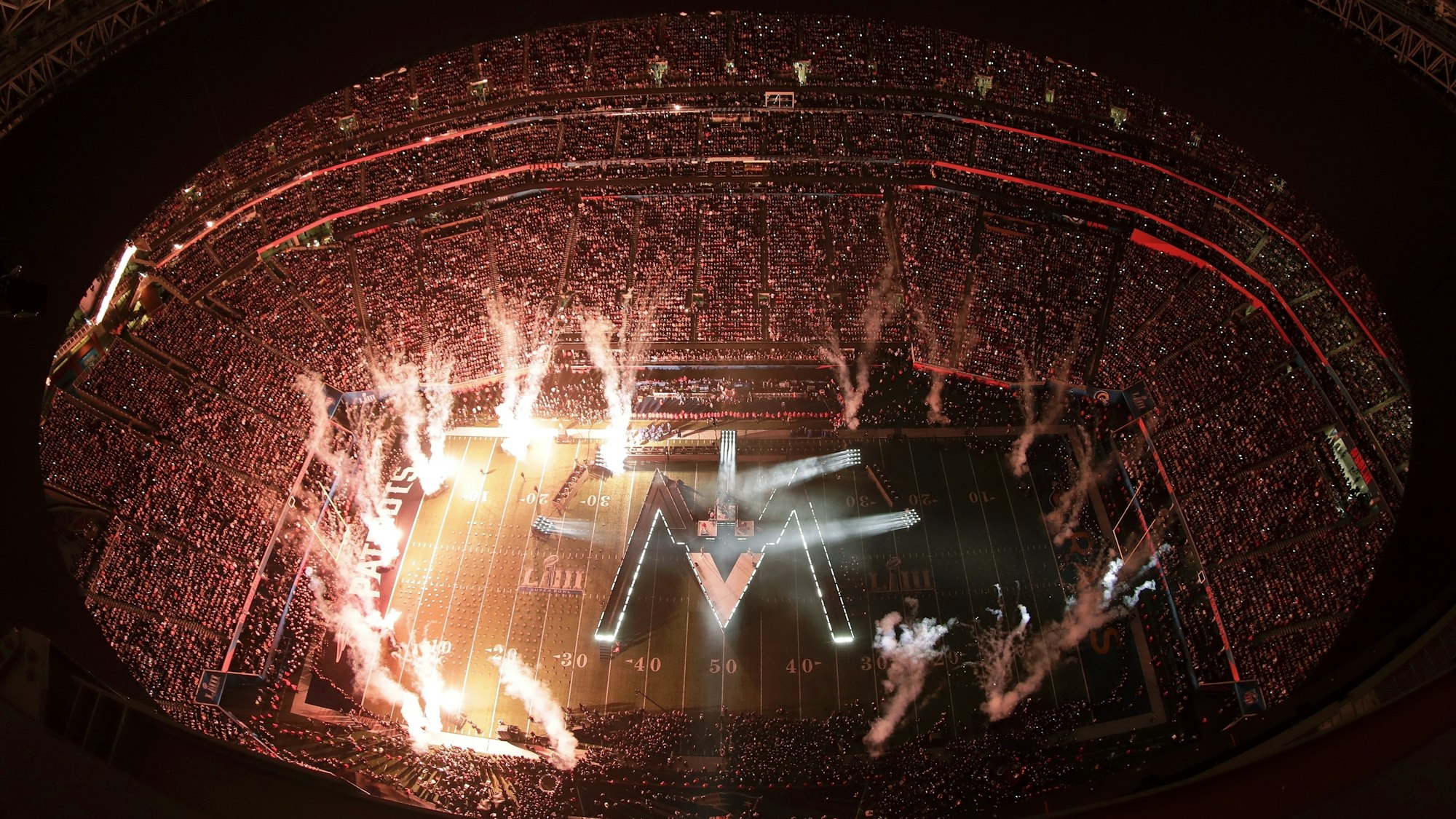 Die Halbzeit-Show beim 53. Super Bowl am 3. Februar 2019 in Atlanta.