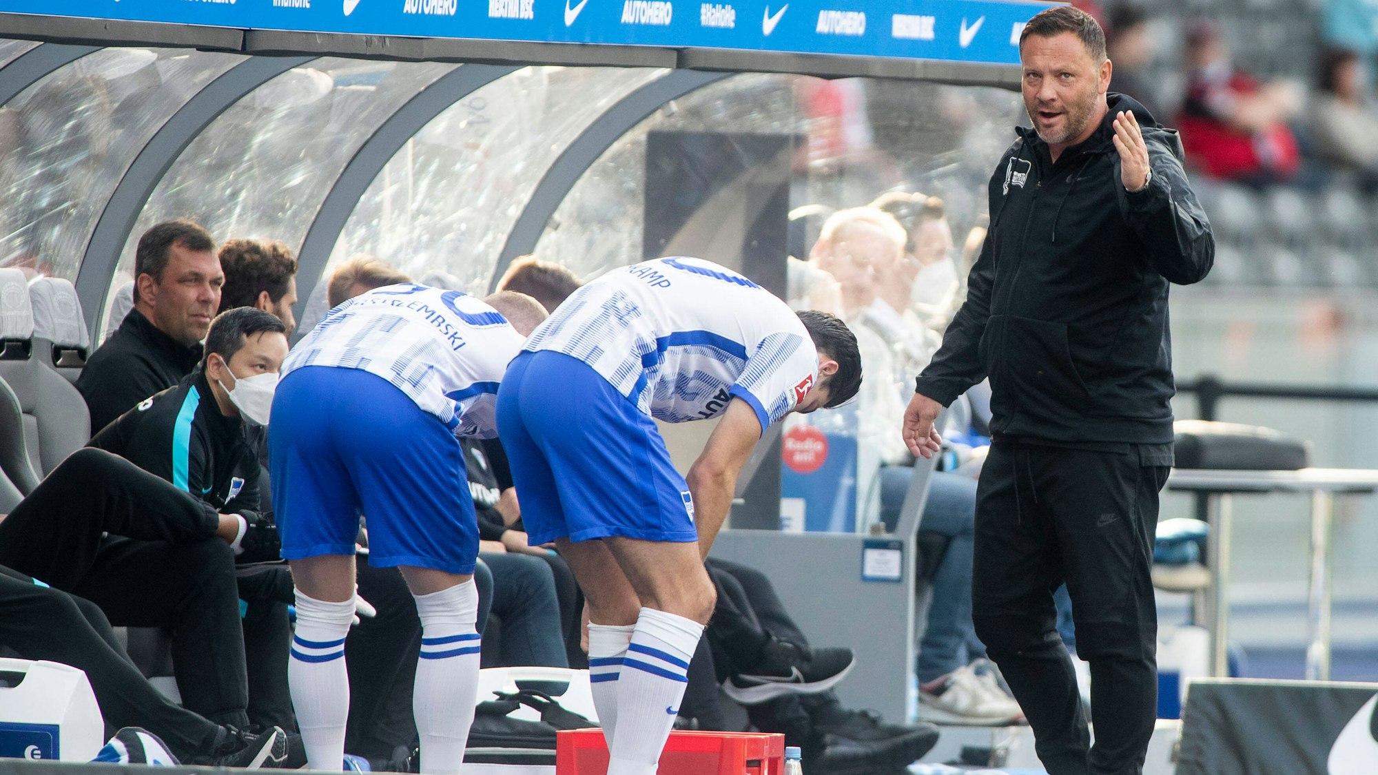Pal Dardai trainiert Hertha BSC gegen den SC Freiburg.