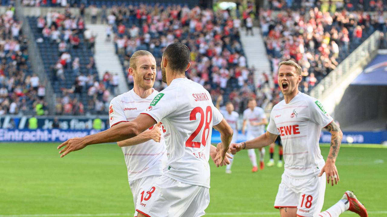 Florian Kainz, Ellyes Skhiri und Ondrej Duda spielen für den 1. FC Köln gegen Eintracht Frankfurt.