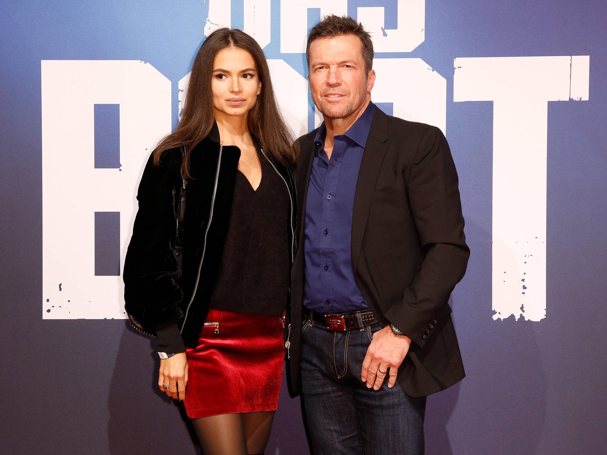 Lothar Matthäus und Anastasia bei der Weltpremiere der Sky Serie Das Boot auf dem roten Teppich.