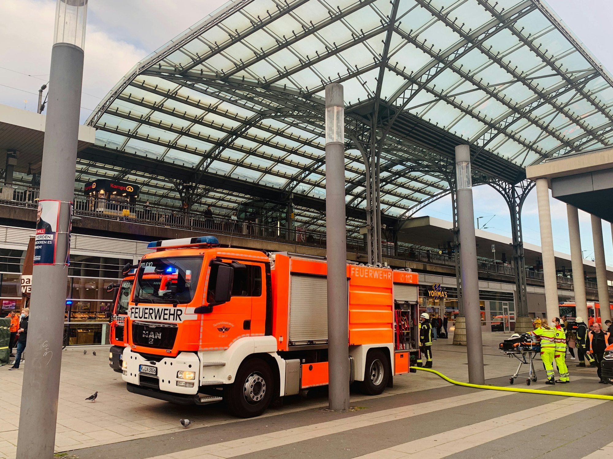 Feuerwehr am Hauptbahnhof