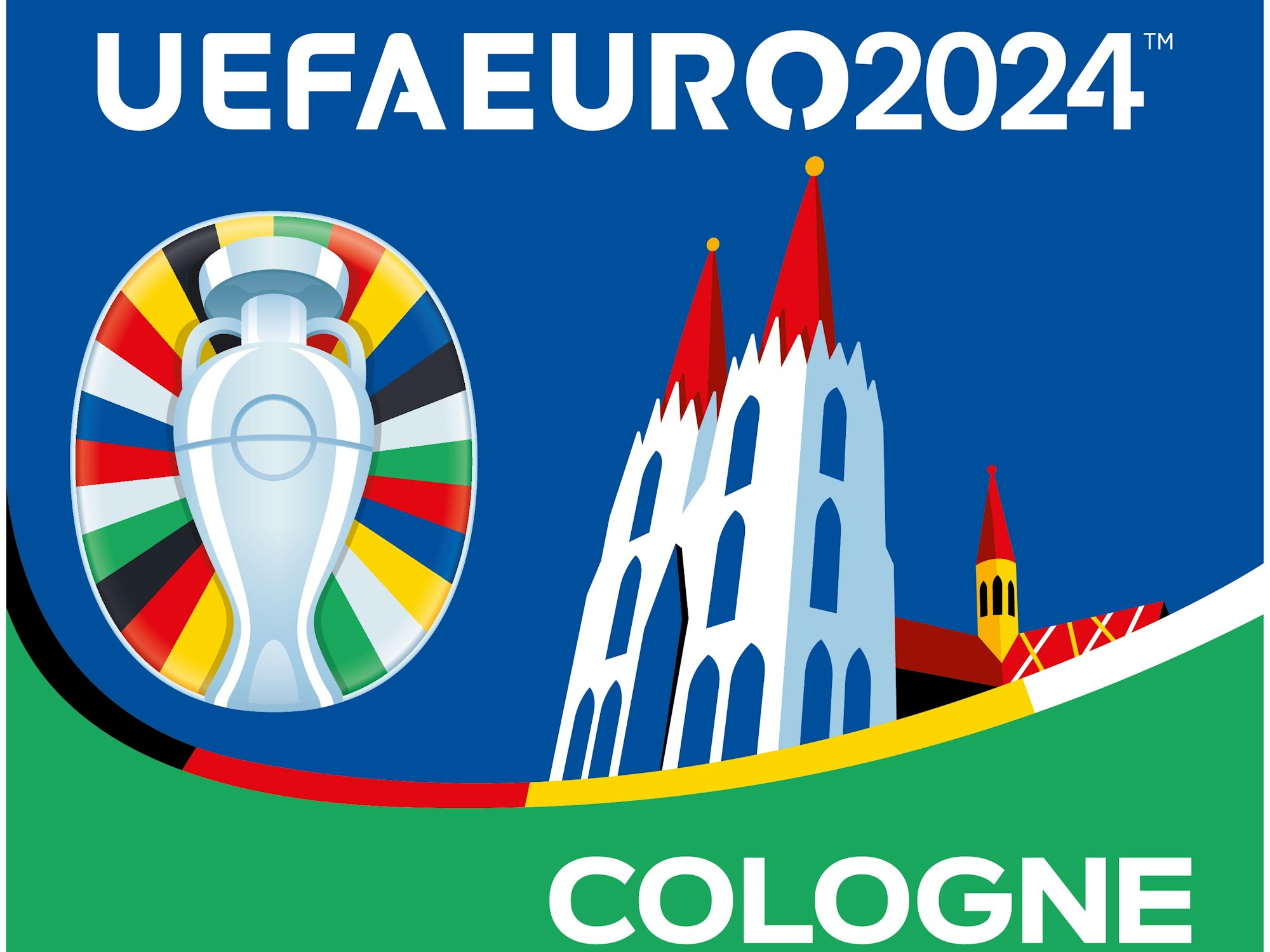 5. Oktober 2021: Der DFB enthüllt das Logo für die EM 2024 im eigenen Land. Auch Köln erhält ein eigenes Logo. Bild für die Berichterstattung rund um das Turnier frei verwendbar.