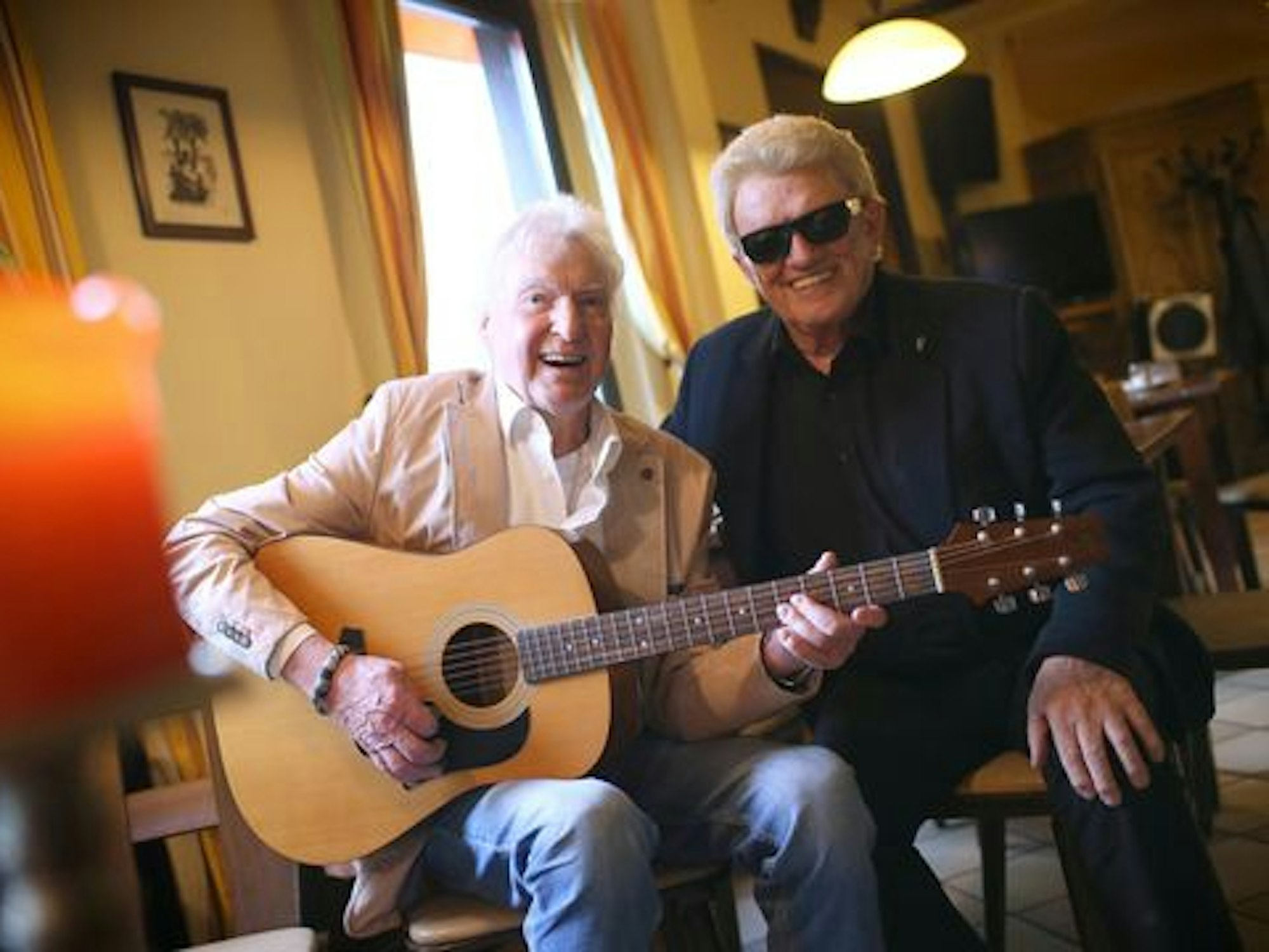 Dino Engelhardt und Heino beim EXPRESS-Treffen.