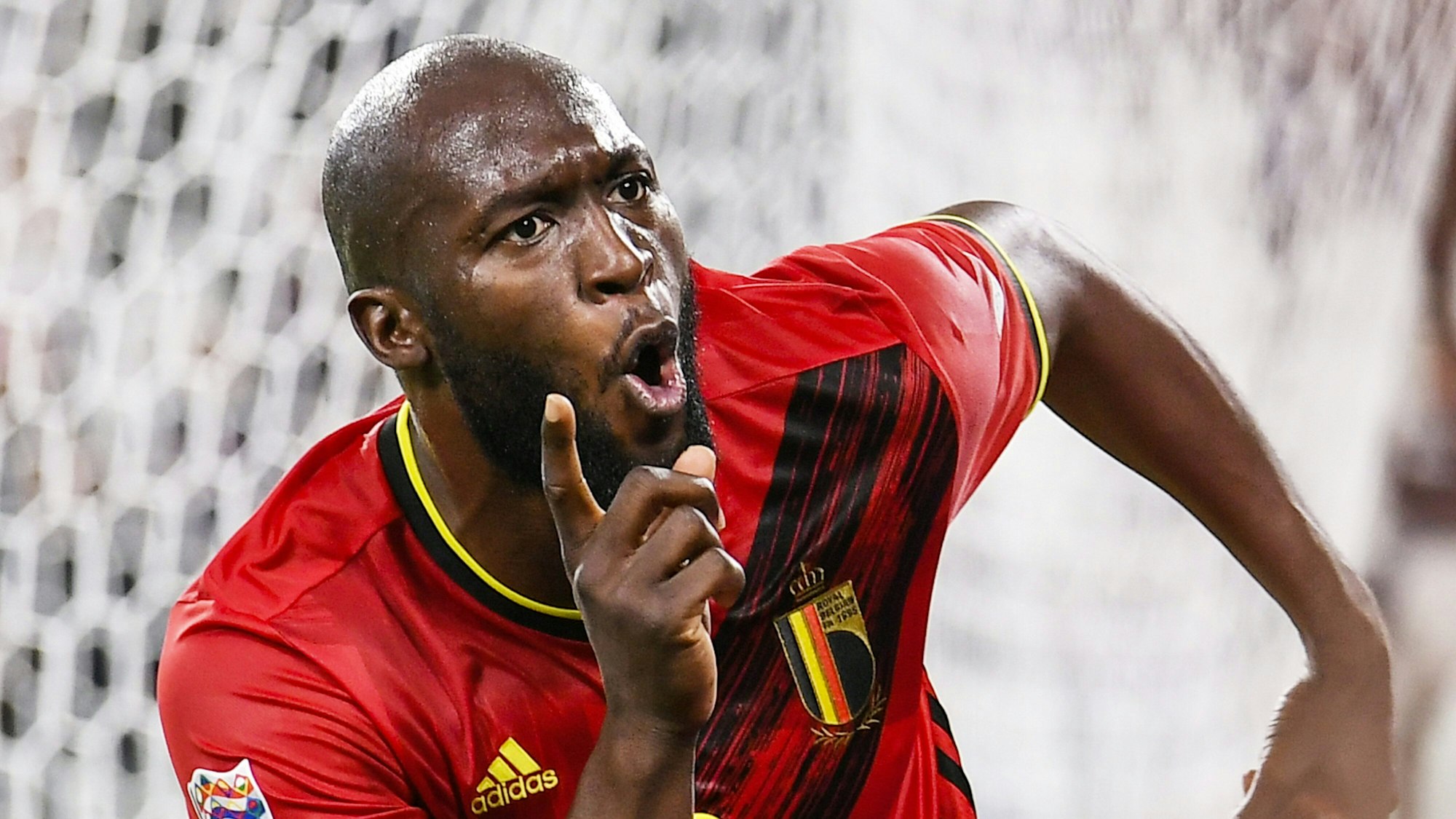 Romelu Lukaku jubelt über sein Tor gegen Frankreich