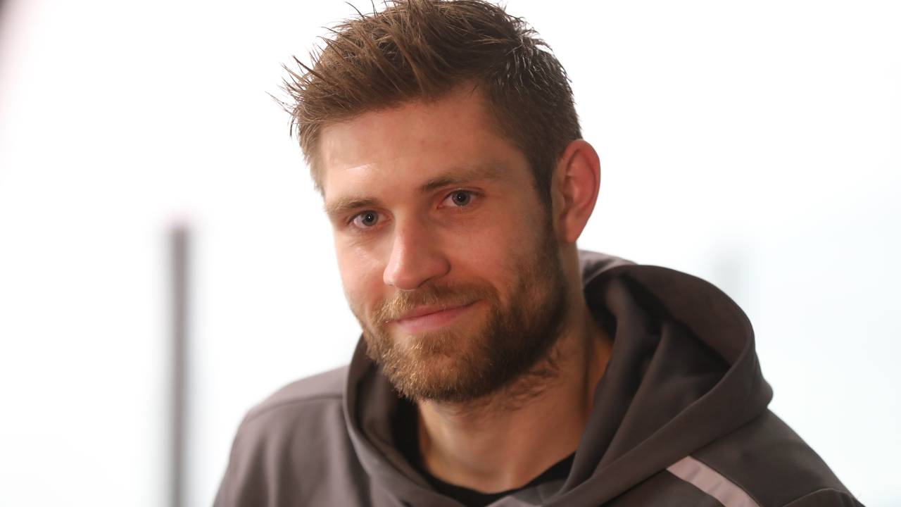Leon Draisaitl (Edmonton Oilers) beim Training der Kölner Haie im Oktober 2020.