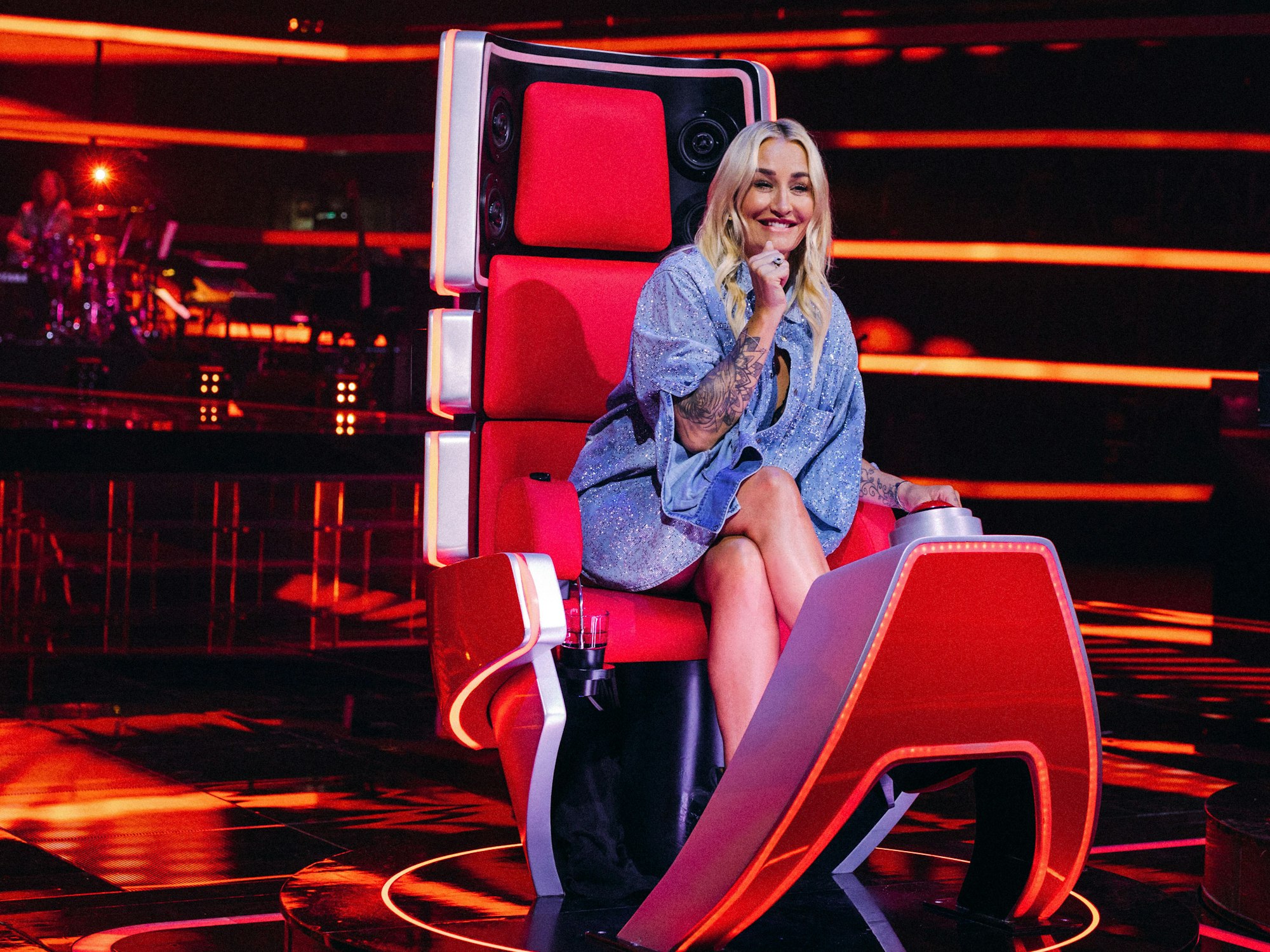 „The Voice”-Coach Sarah Connor beim Auftakt der Castingshow am Donnerstag (7. Oktober).
