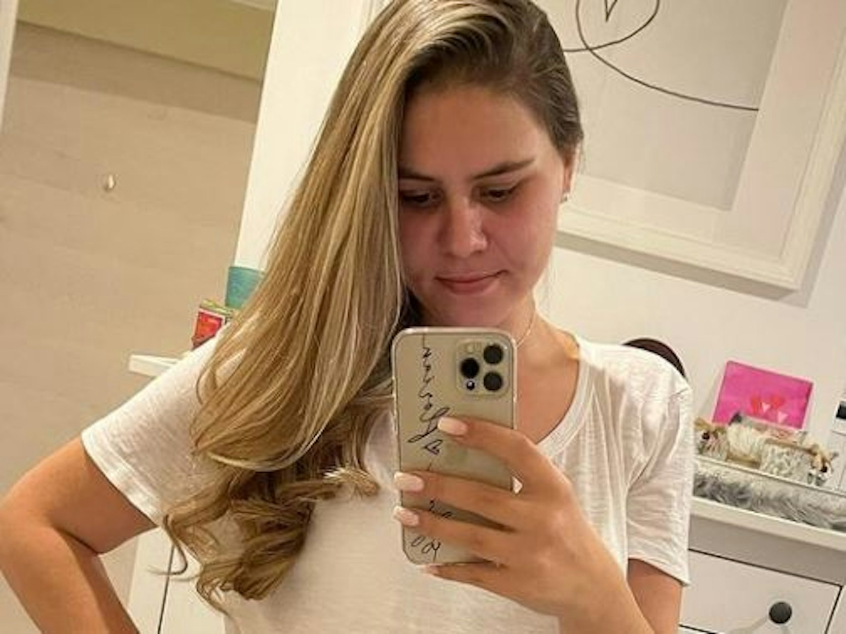 Sylvana Wollny auf einem Selfie, das sie am Freitag, 8. Oktober auf Instagram hochgeladen hat. Der Screenshot wurde am 9. Oktober aufgenommen.