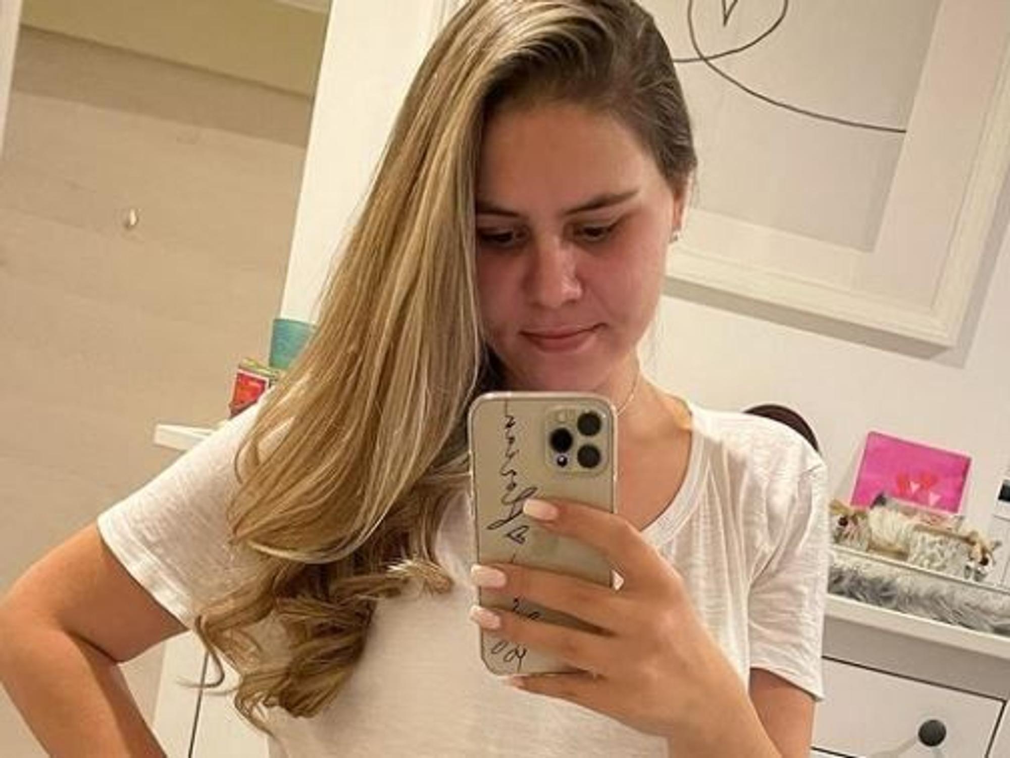 Sylvana Wollny auf einem Selfie, das sie am Freitag, 8. Oktober auf Instagram hochgeladen hat. Der Screenshot wurde am 9. Oktober aufgenommen.