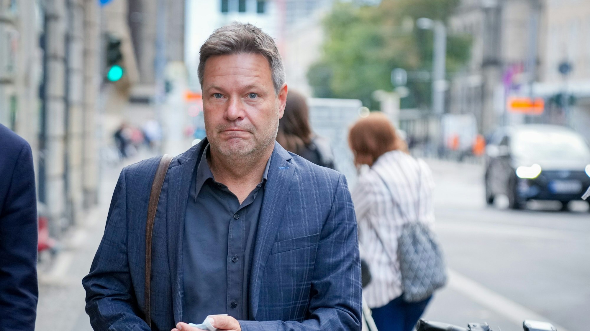 Robert Habeck (hier am 3. Oktober 2021 in Berlin) hat sich zum Stand der Sondierung geäußert.