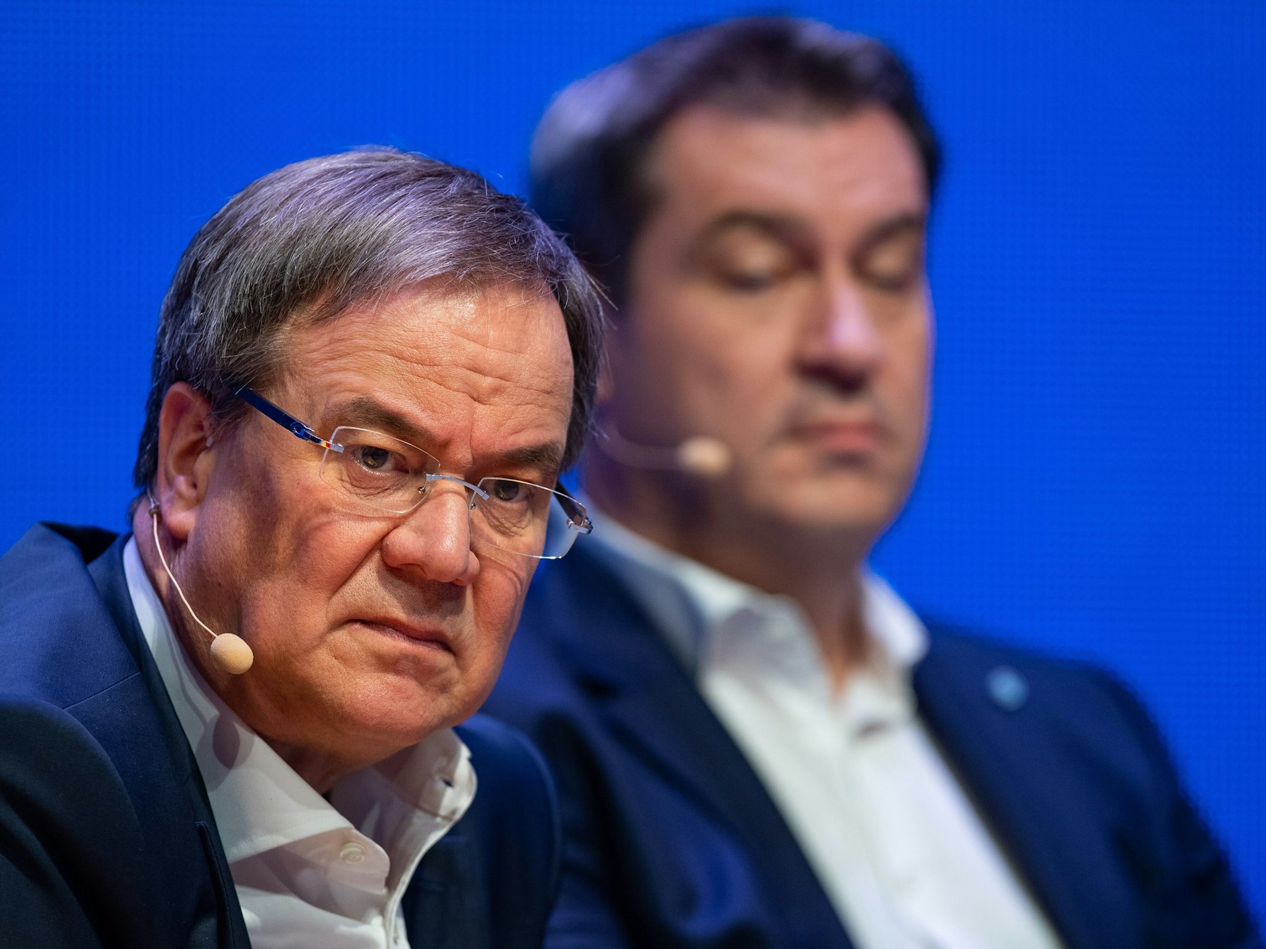 Markus Söder schoss in seiner Rede immer wieder gegen Armin Laschet (hier ein Fotos vom April 2019).