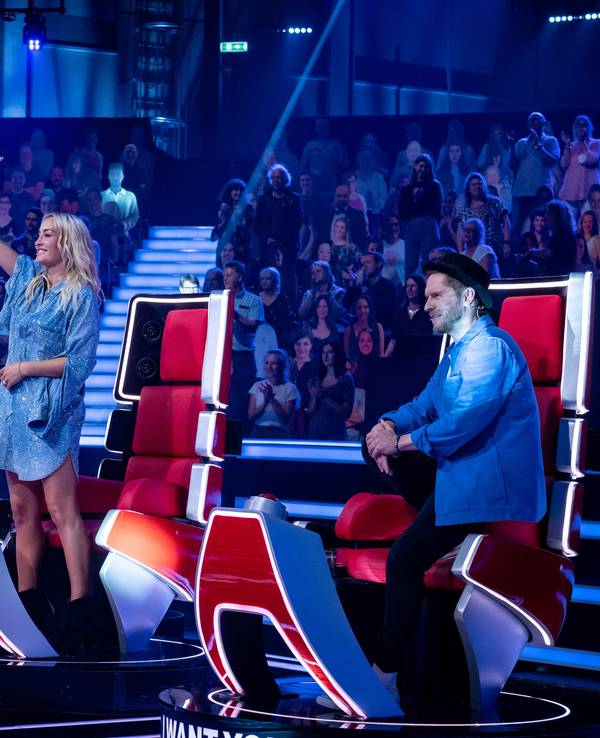 Die „The Voice of Germany“-Coaches Mark Forster (l.), Nico Santos, Sarah Connor, und Johannes Oerding.