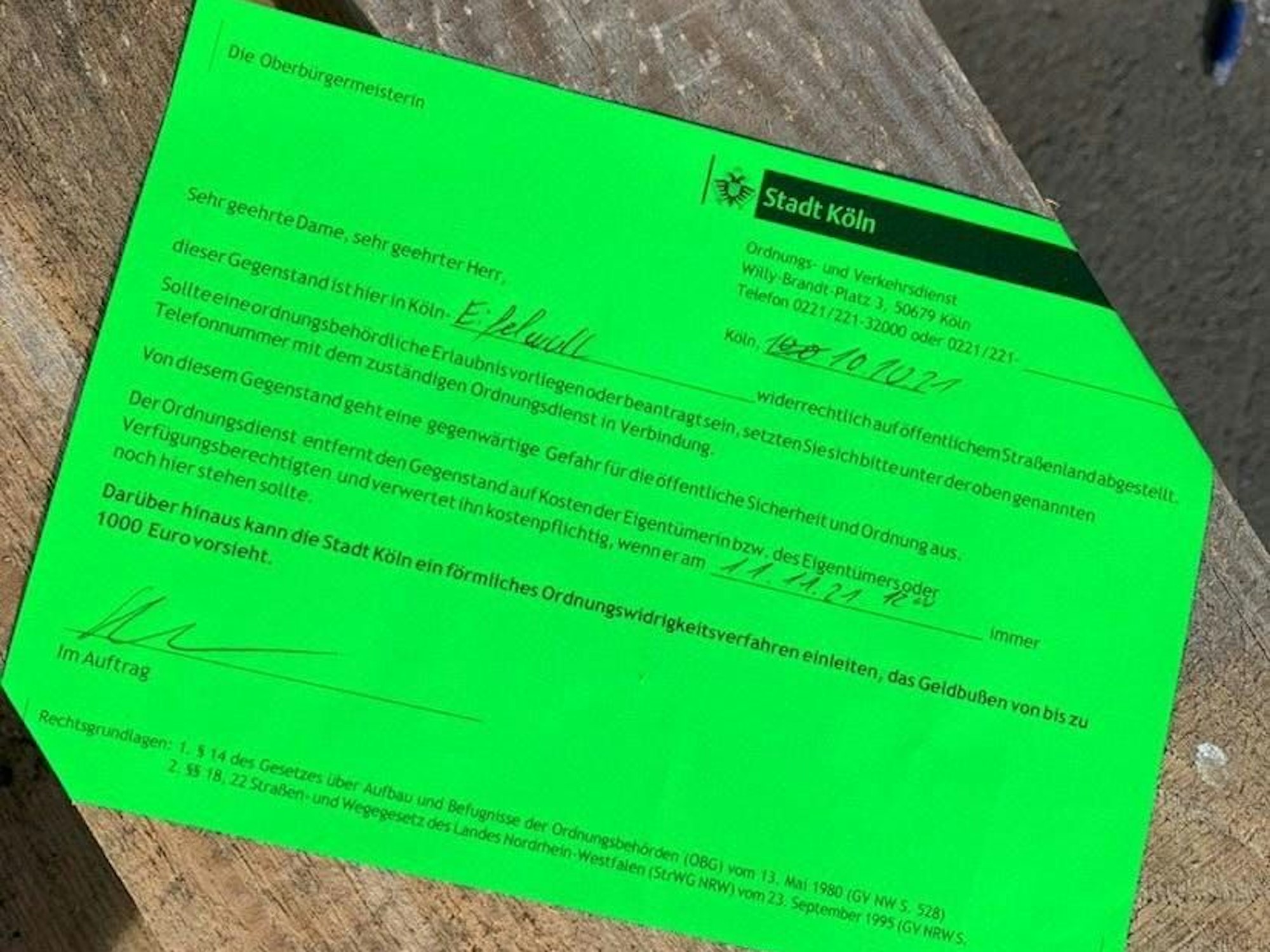 Eifelwall in der Kölner Südstadt