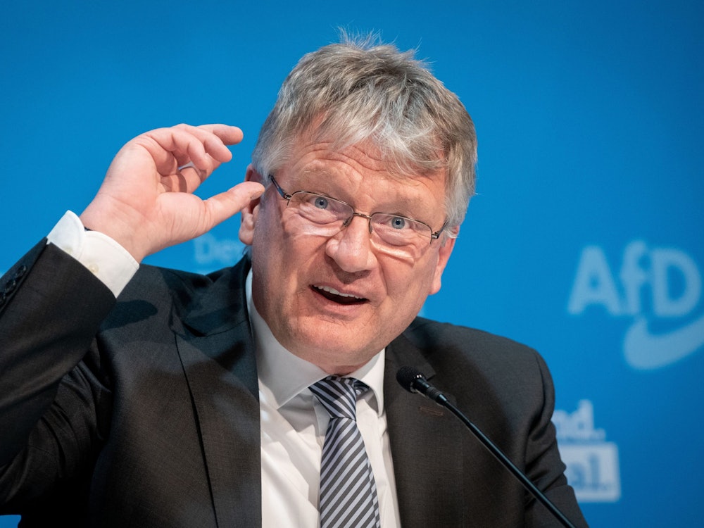 Jörg Meuthen spricht bei einer Pressekonferenz. Der 60-Jährige will nicht mehr für den AfD-Vorsitz kandidieren.