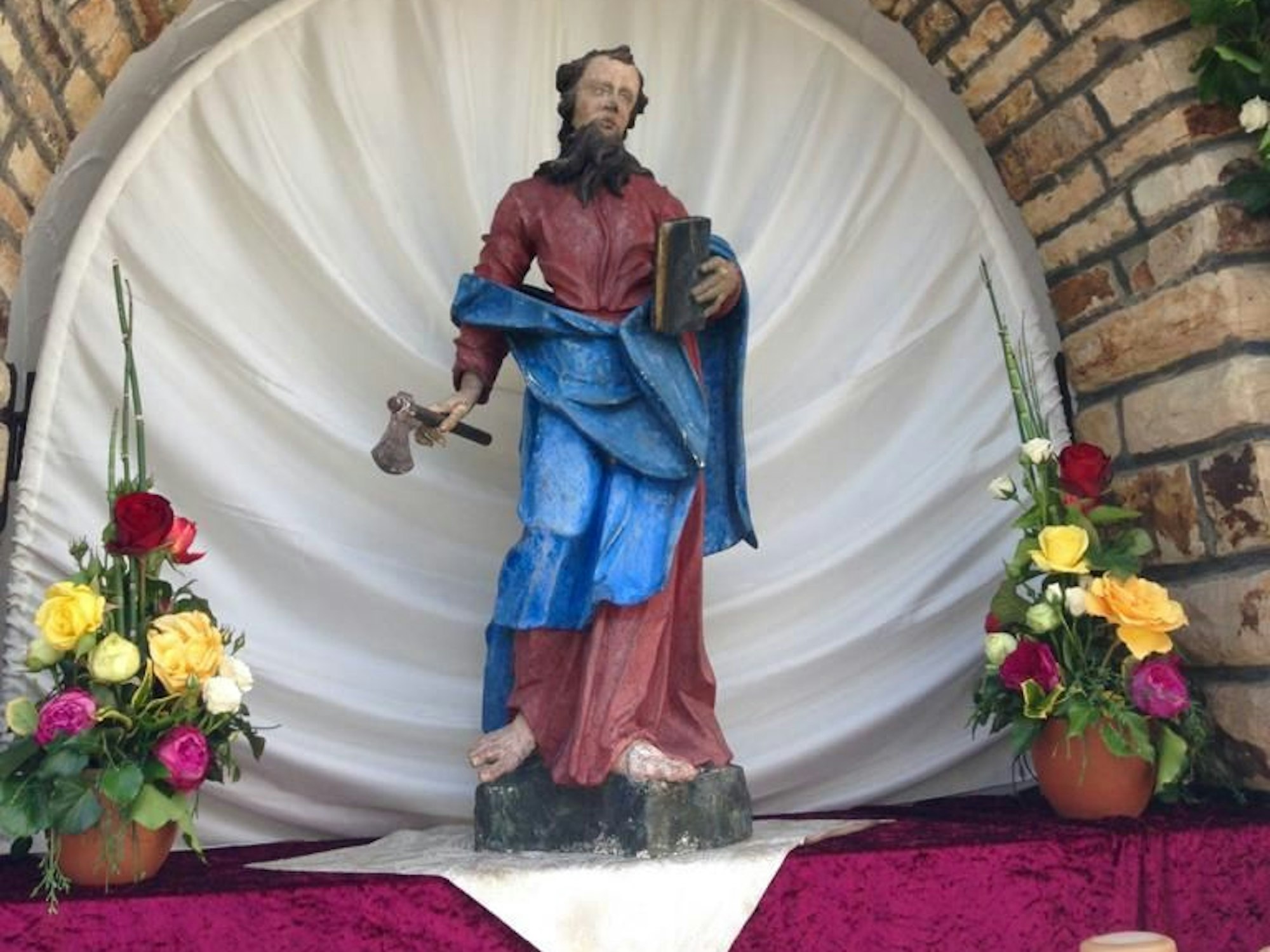 Holzfigur des Schutzpatrons der Kier in Dernau