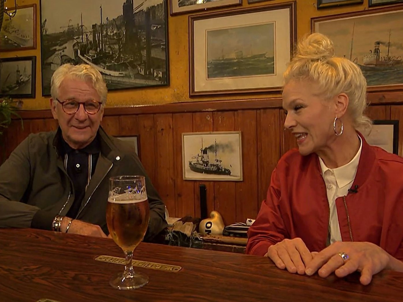 Marcel Reif mit Ina Müller in der ARD-Sendung „Inas Nacht“