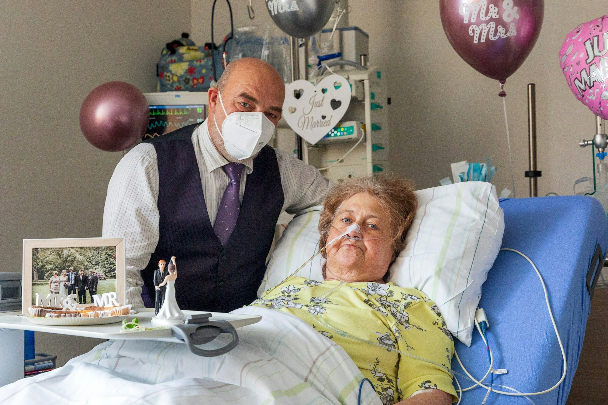 Hochzeitsfoto auf der Intensivstation im Johannes Wesling Klinikum Minden/Mühlenkreiskliniken.