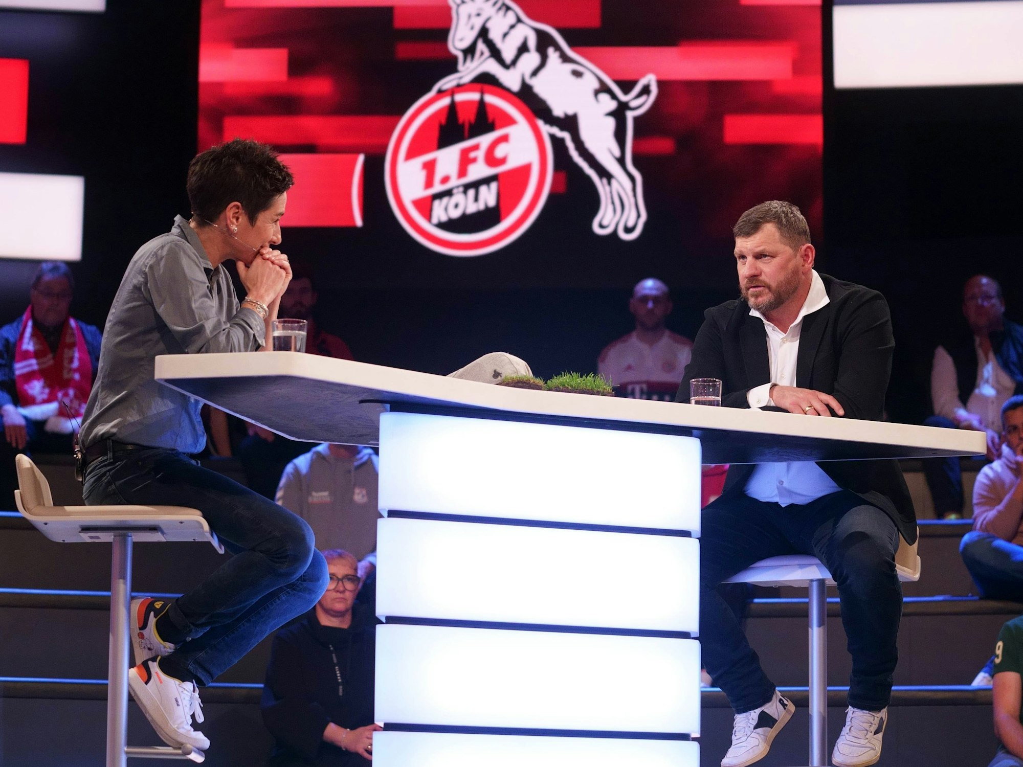 Steffen Baumgart spricht im ZDF Sportstudio mit Dunja Hayali.